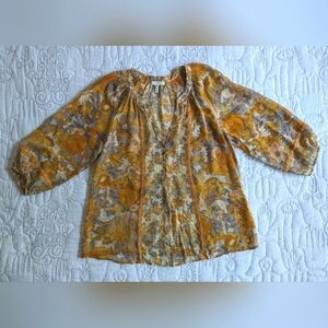 Joie 100% Silk Sheer Blouse